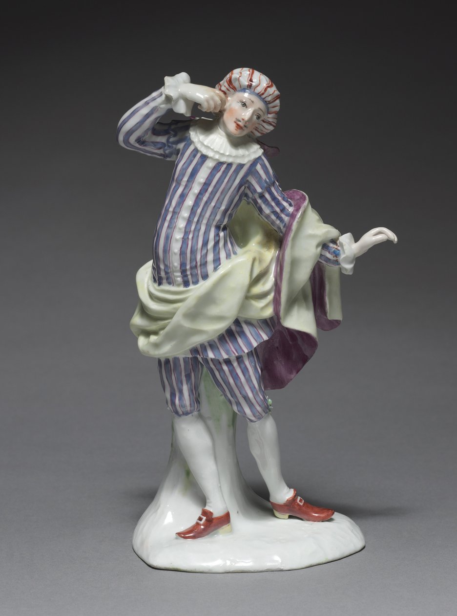 Olasz vígjáték figura: Mezetin, 1753 körül (zománcdíszítésű porcelán) alkotó: Simon Feilner