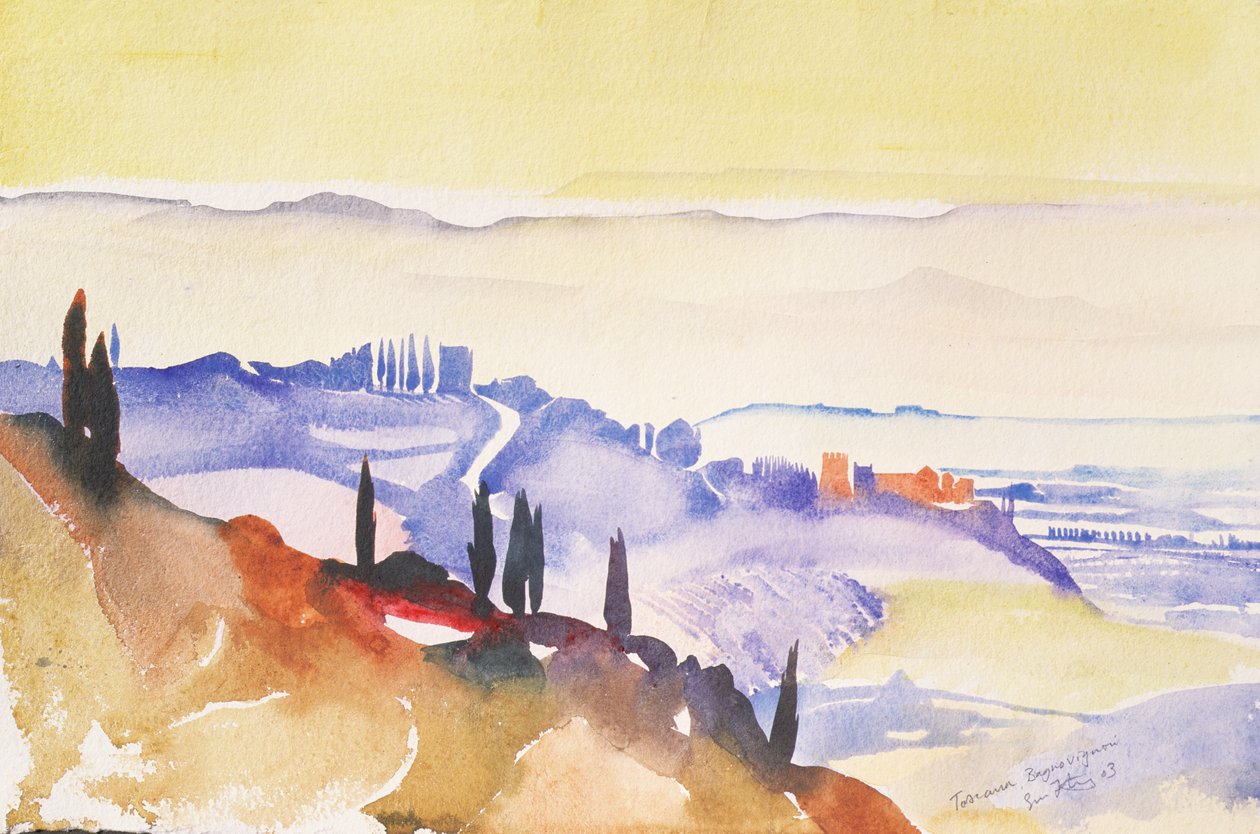 Bagno Vignoni, Olaszország, 2003 (akvarell) alkotó: Simon Fletcher