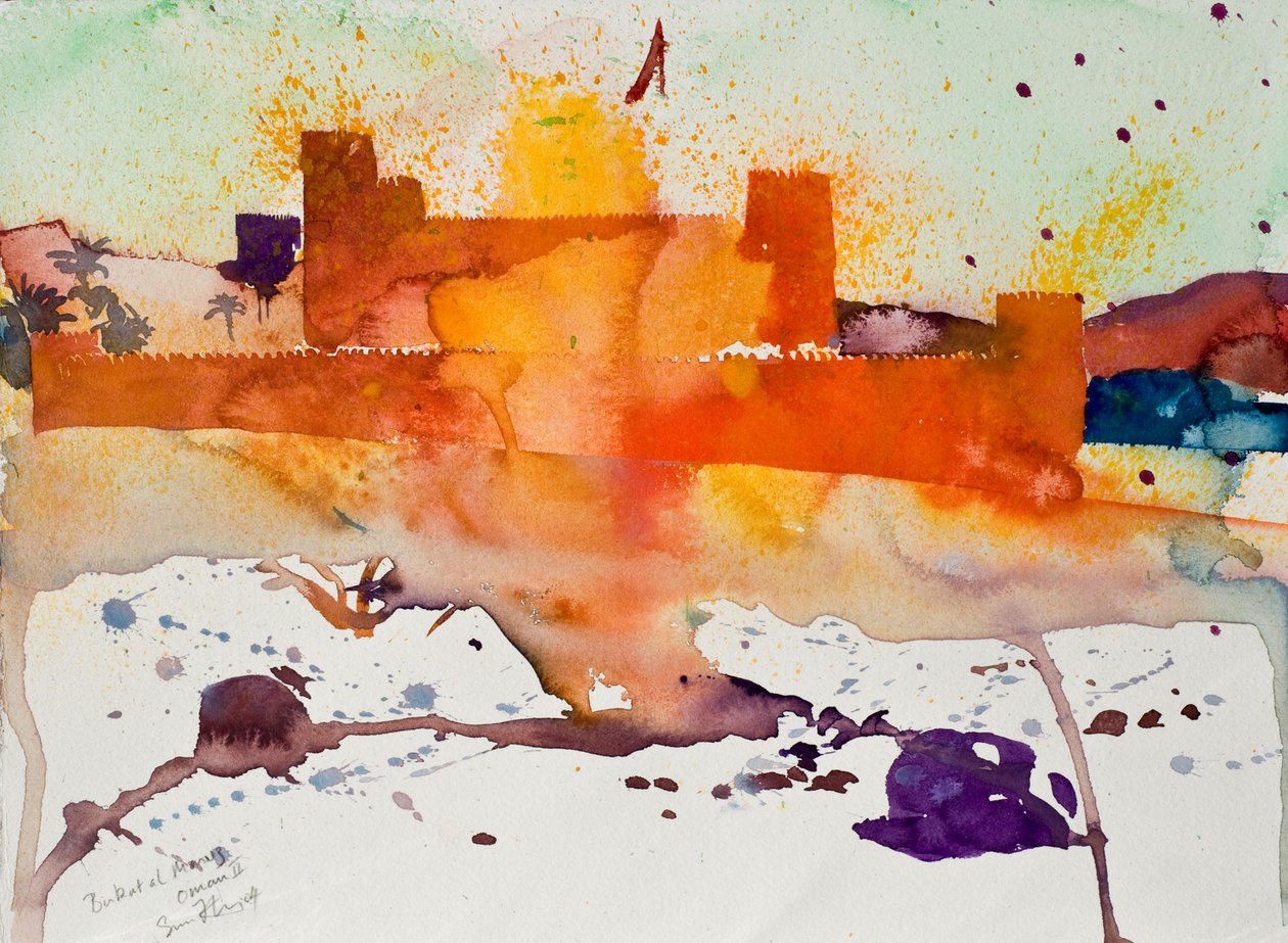 Birkat al Marez, Omán II, 2004 (akvarell) alkotó: Simon Fletcher