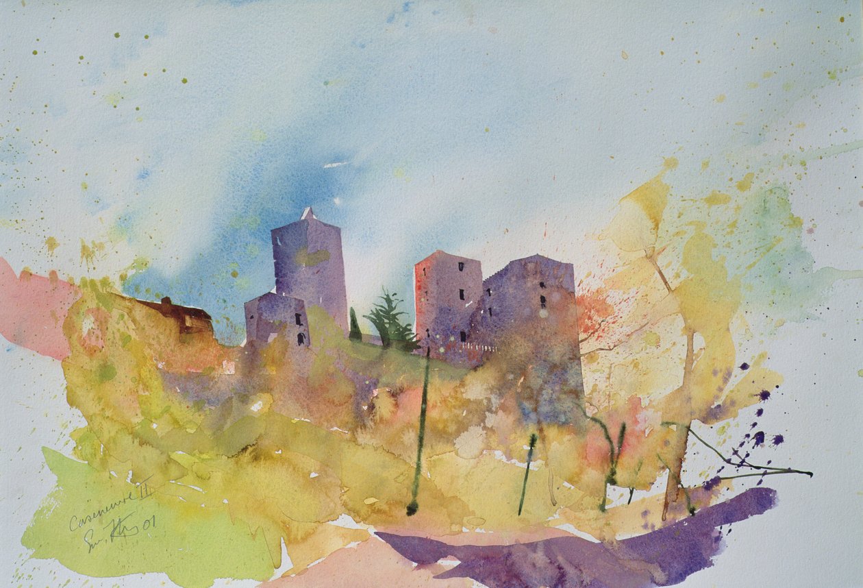 Caseneuve, Franciaország, 2001 (akvarell) alkotó: Simon Fletcher
