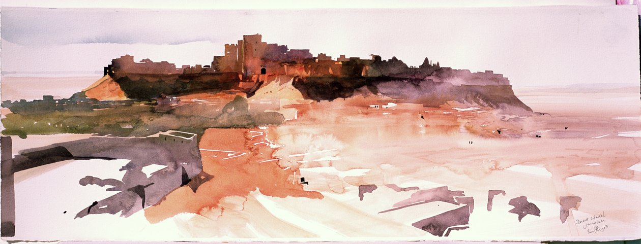 Sivatagi citadella, Jaiselmer, 2007 (akvarell, papír) alkotó: Simon Fletcher