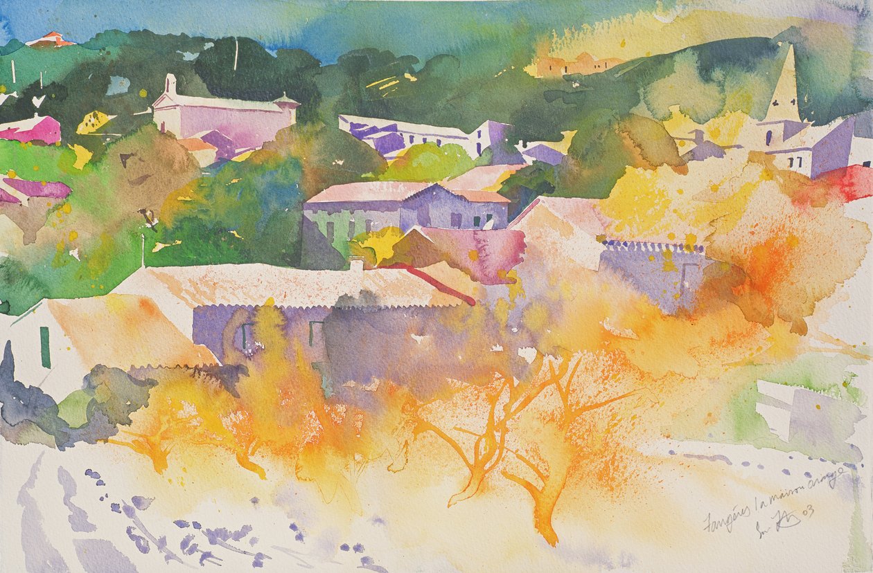 Faugeres, La Maison Orange, 2003 (akvarell, papír) alkotó: Simon Fletcher