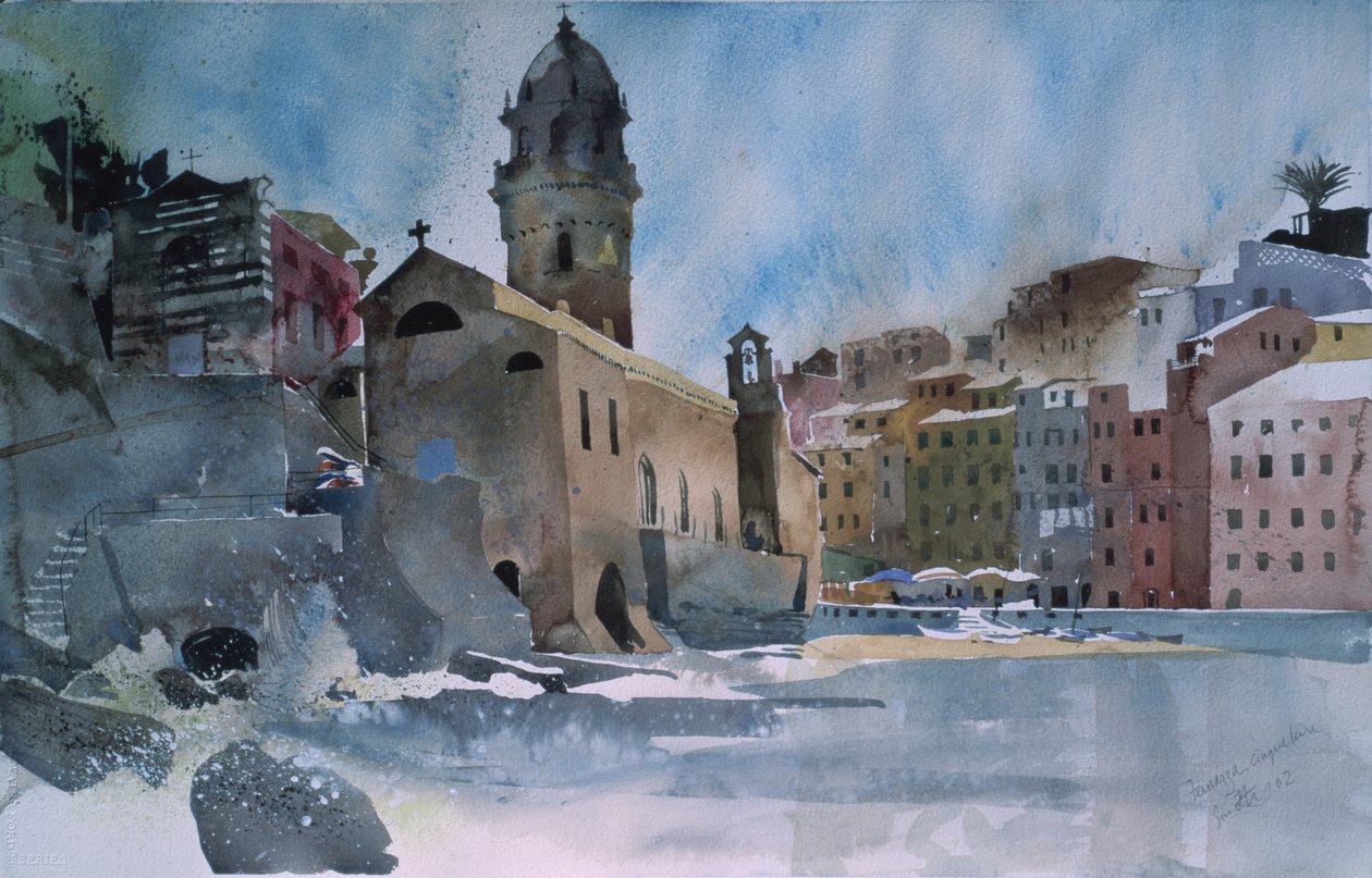 Fernazza, Cinque Terre, 2002 (akvarell, papír) alkotó: Simon Fletcher