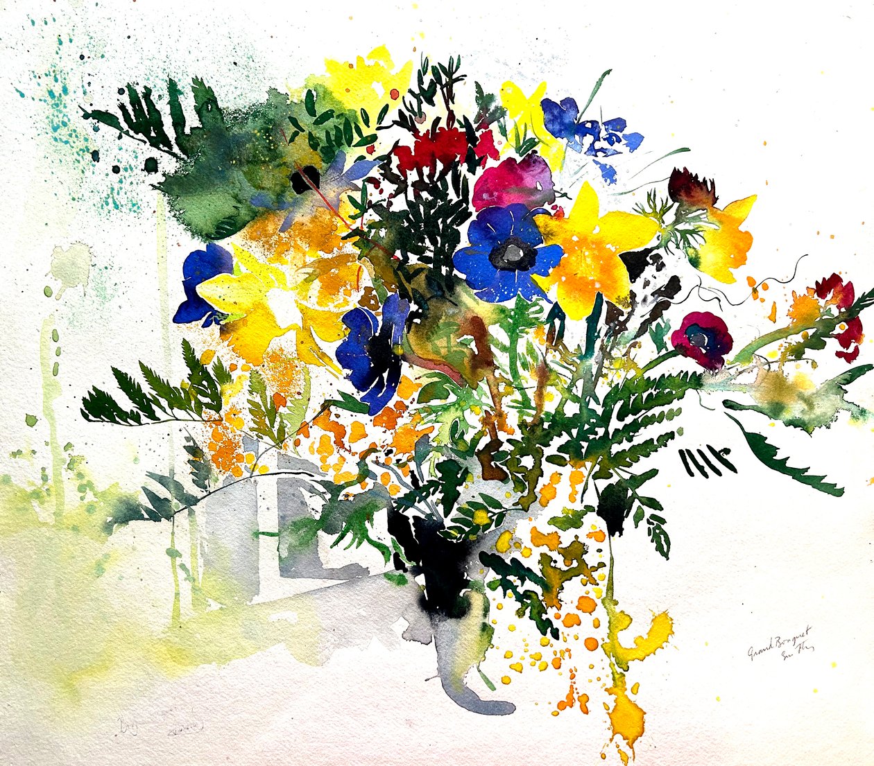 Grand Bouquet, 2005 (akvarell) alkotó: Simon Fletcher