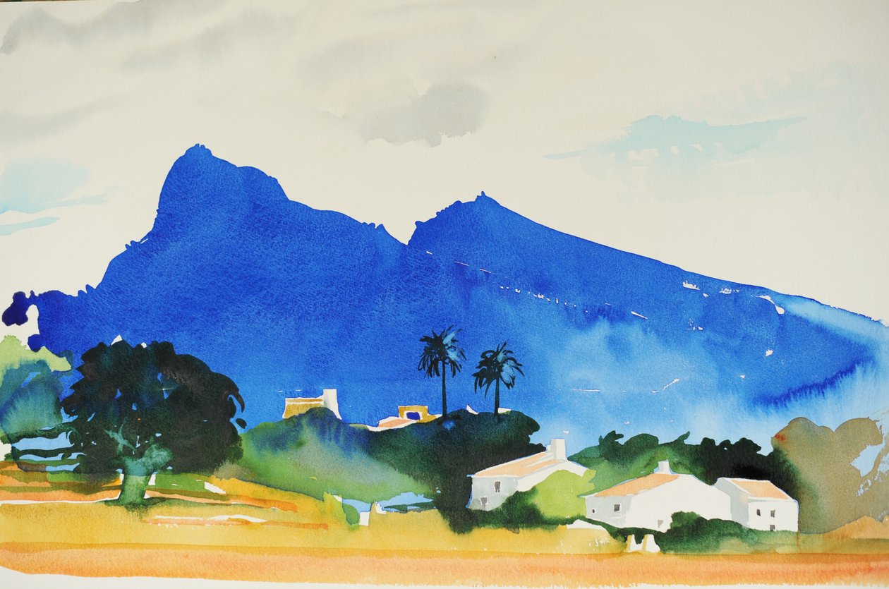 Pollença dombjai, 2016 (akvarell) alkotó: Simon Fletcher