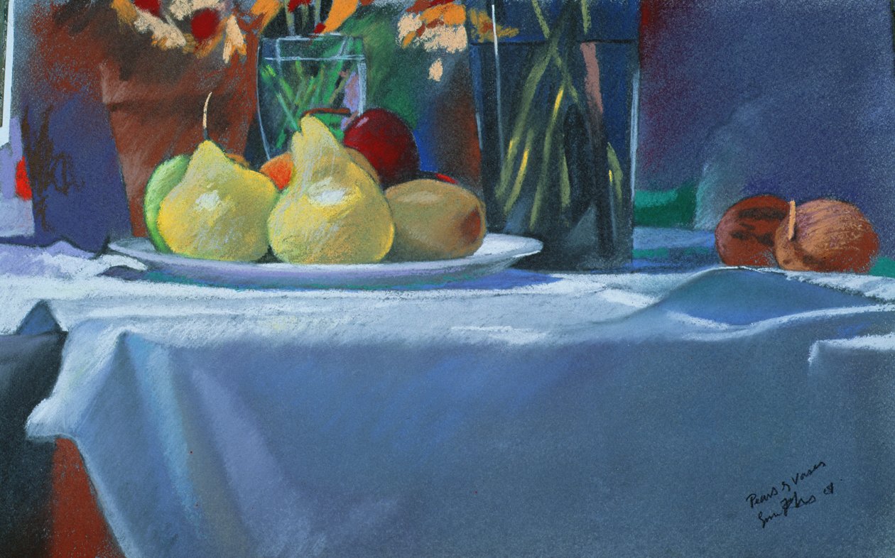 Körte és váza, 2004 (pasztell) alkotó: Simon Fletcher