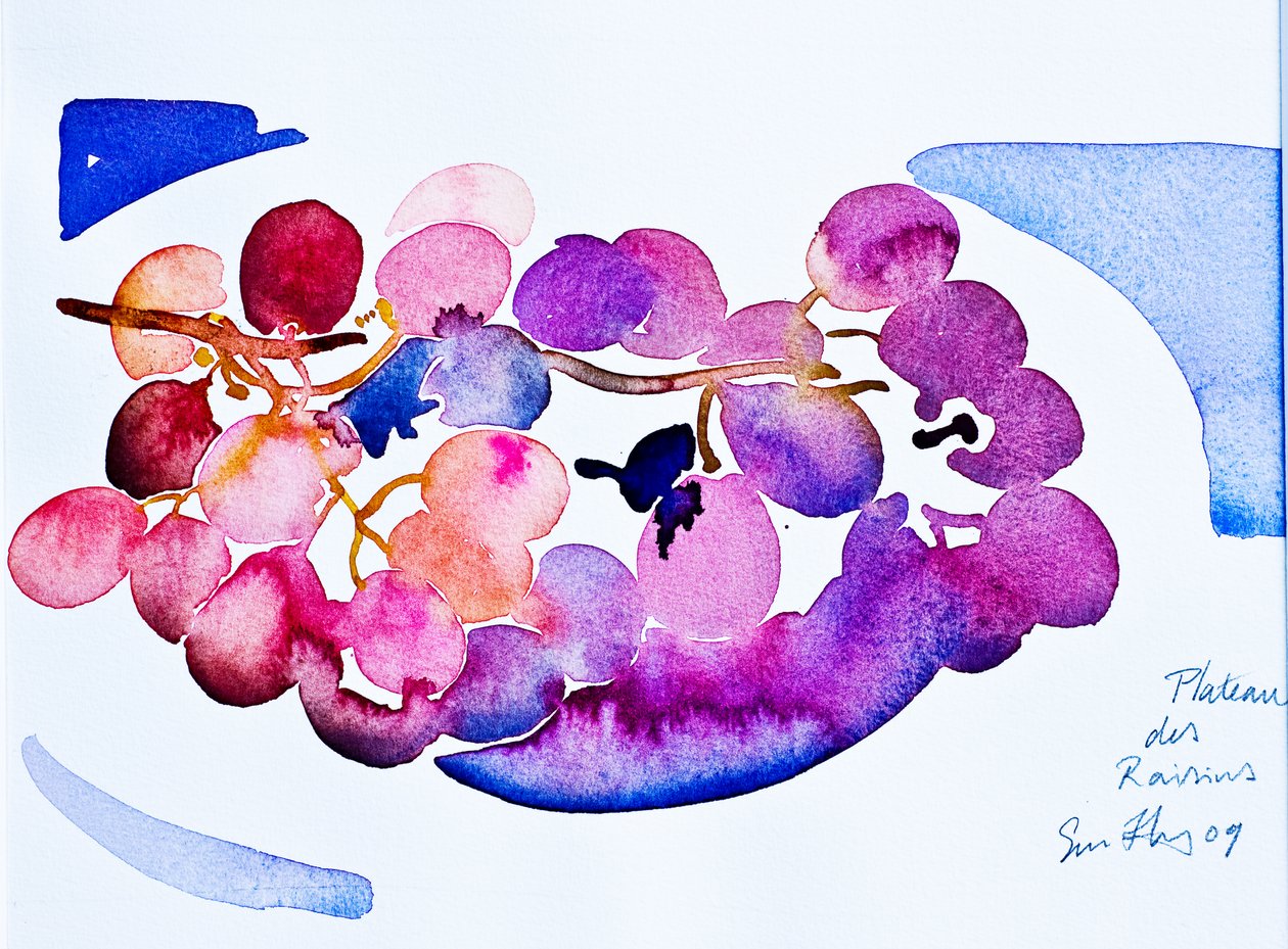 Plateau des Raisins (akvarell, papír) alkotó: Simon Fletcher
