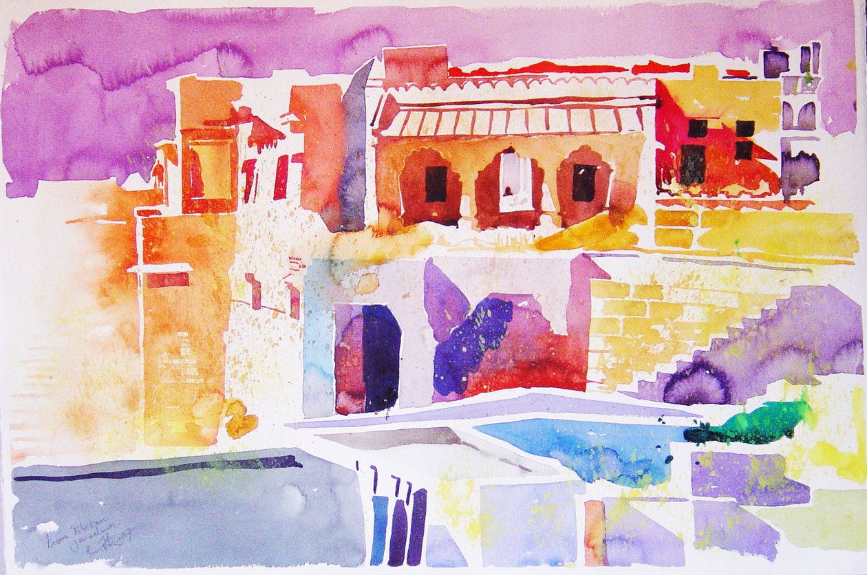 Tibeti Jaisalmer (akvarell, papír) alkotó: Simon Fletcher