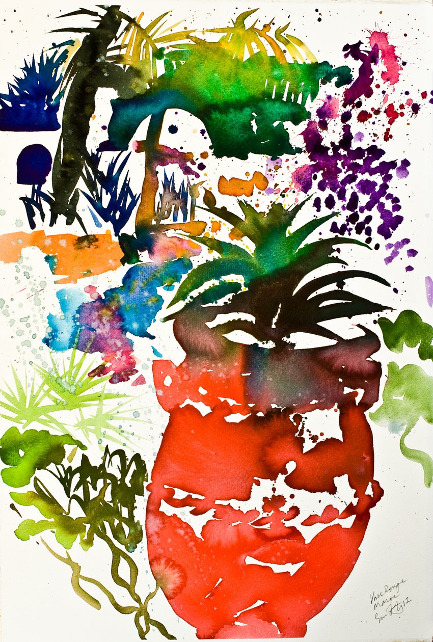 Vase rouge, Marokkó 2013. akvarell alkotó: Simon Fletcher