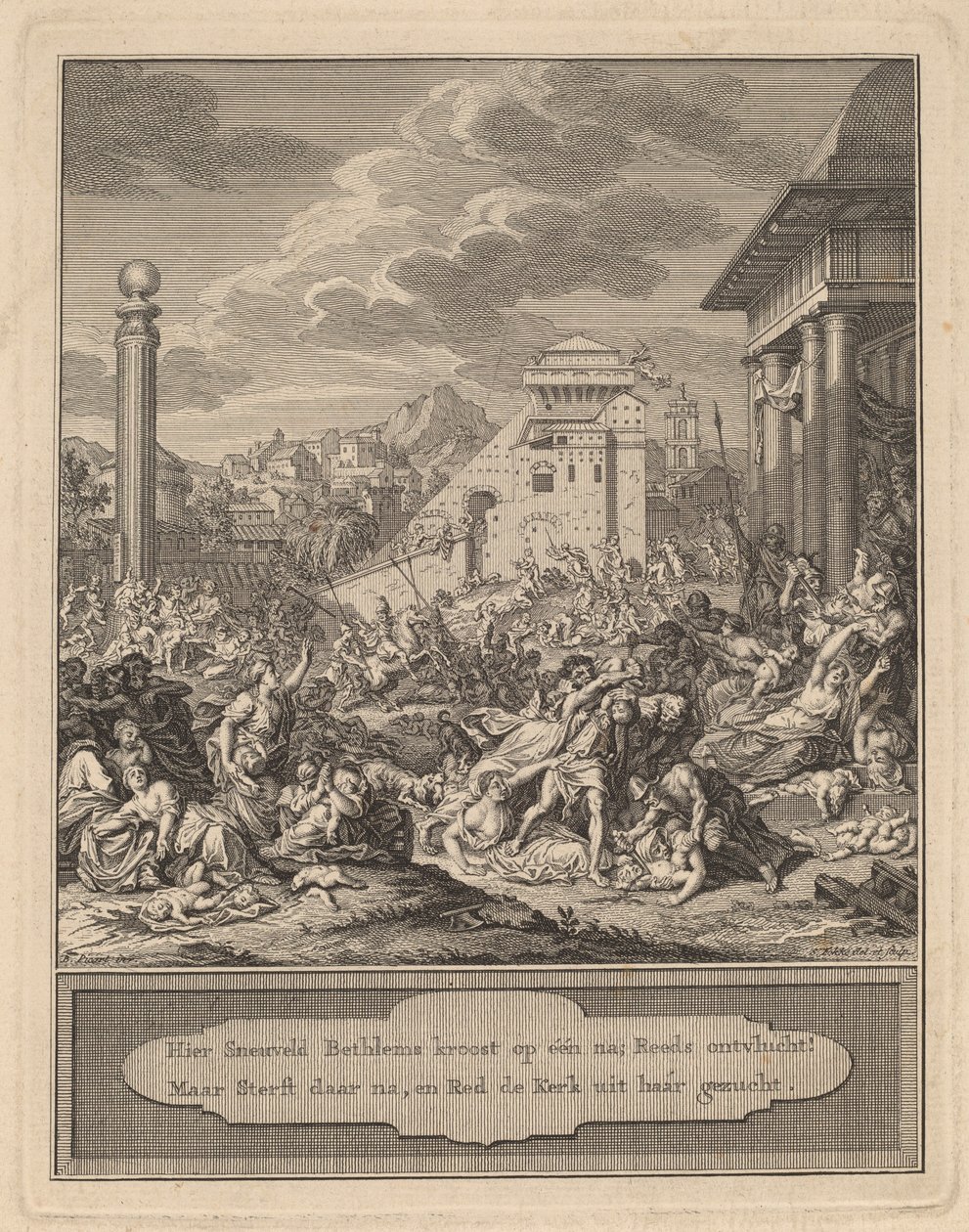 A szabin nők megerőszakolása alkotó: Simon Fokke after Bernard Picart