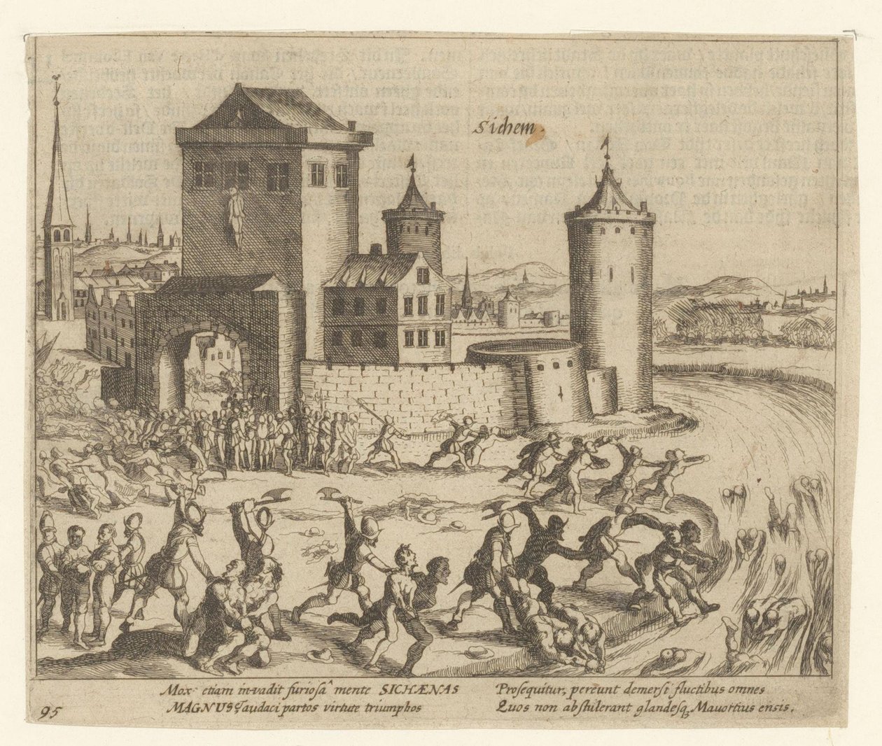 Zichem megbüntetése, 1578 alkotó: Simon Frisius