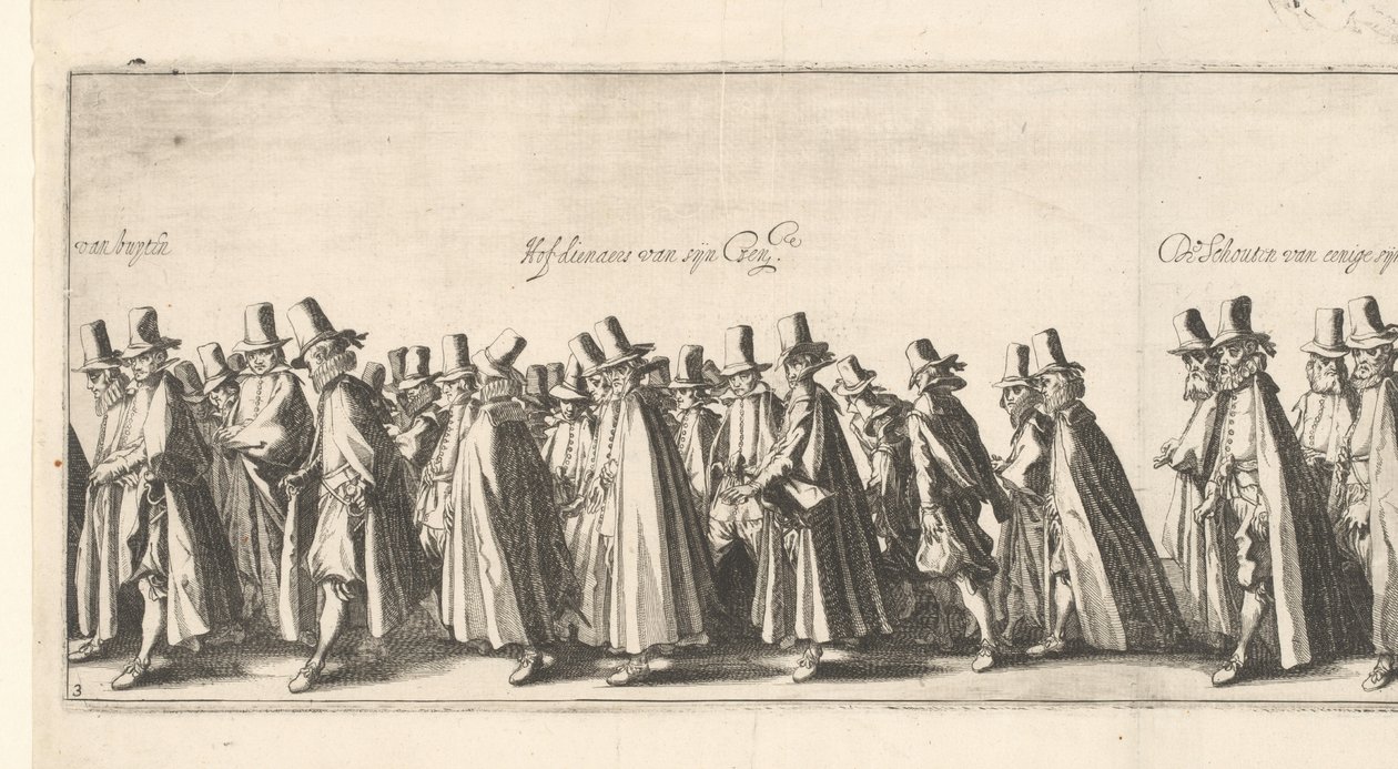 A temetési menet (3. kép), 1615 alkotó: Simon Frisius