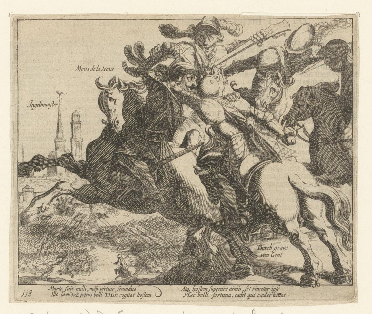 François de la Noue fogságba esett az ingelmunsteri csatában, 1580 alkotó: Simon Frisius