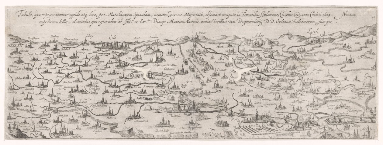 Gulik hercegség térképe, 1614 alkotó: Simon Frisius