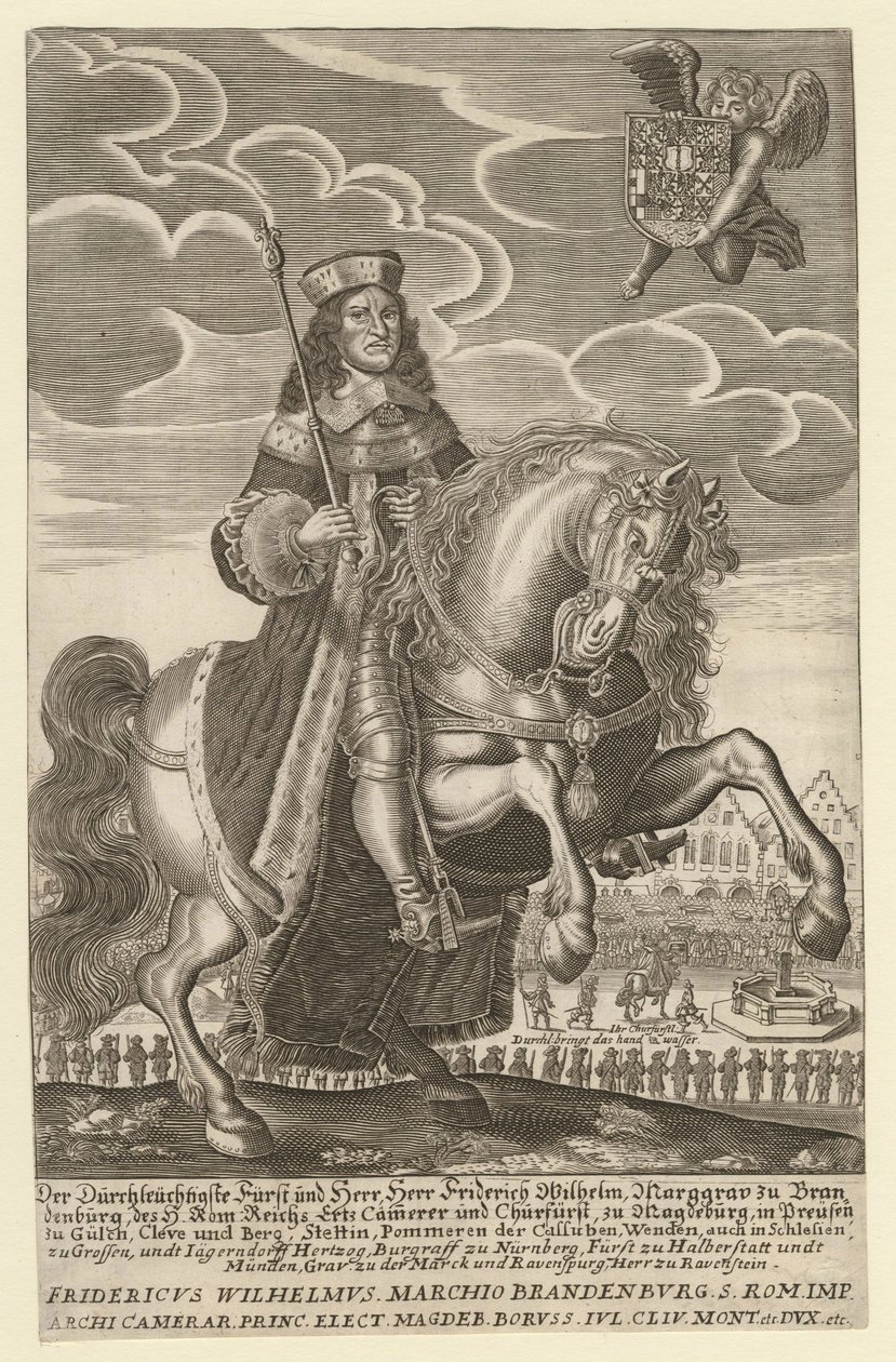Frederic-Guillaume Ier de Brandebourg - (Frederic Guillaume) Frigyes Vilmos (1620-1688), brandenburgi választófejedelem, porosz herceg portréja - Grimm, Simon (aktív kb. 1680) - 1680 - Rézmetszet - 29,4x18,9 Magángyűjtemény alkotó: Simon Grimm