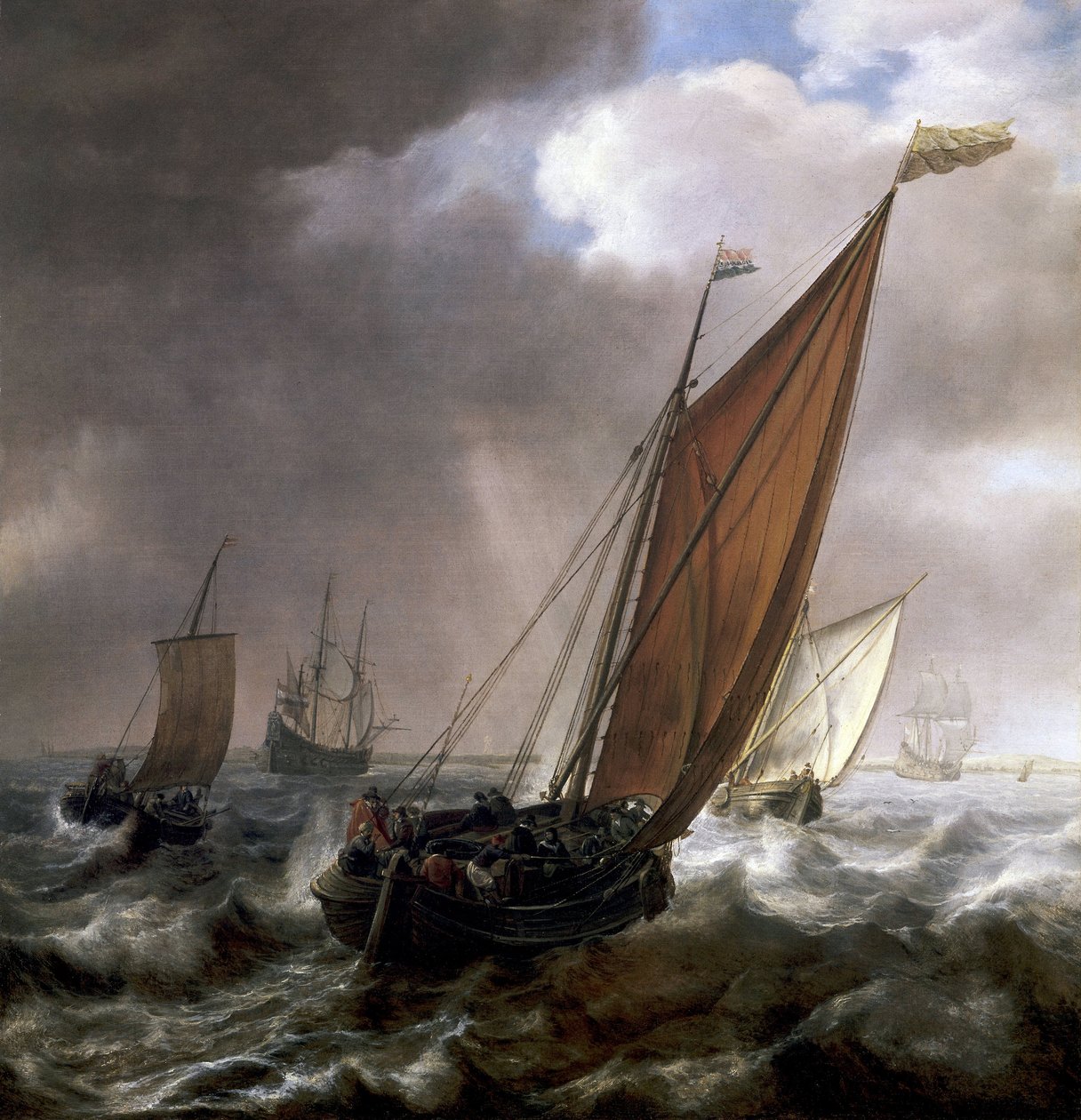 Holland kis szállítóhajó alkotó: Simon Jacobsz. Vlieger