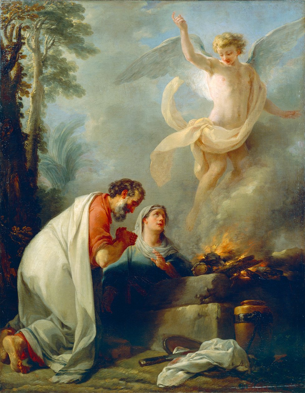 Manoah, Sámson apjának feláldozása, Simon Julien (1735-1800), olaj, vászon, kb. 1760 alkotó: Simon Julien