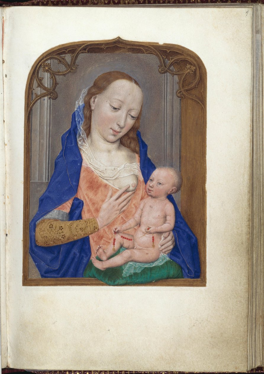 A Madonna mellképe gótikus keretben alkotó: Simon Marmion