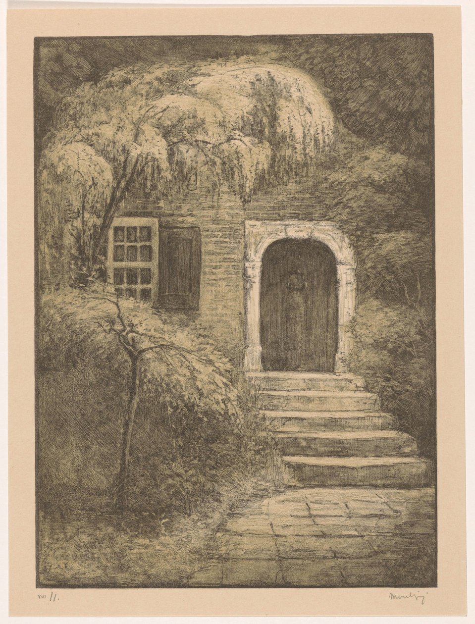 Kőlépcsős ajtó The Backdoor (eredeti cím) alkotó: Simon Moulijn (signed by artist)