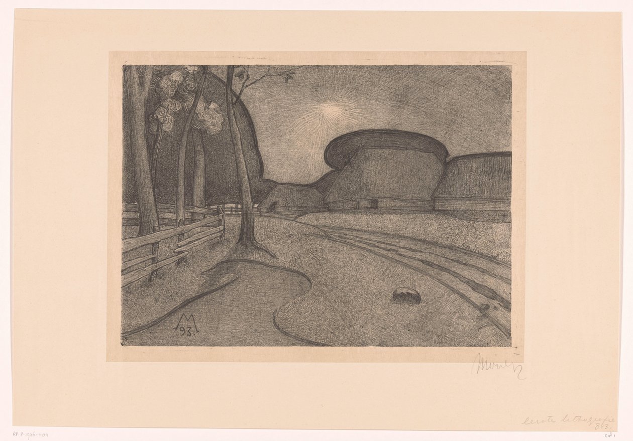 Táj farm Este (eredeti cím) alkotó: Simon Moulijn (signed by artist)
