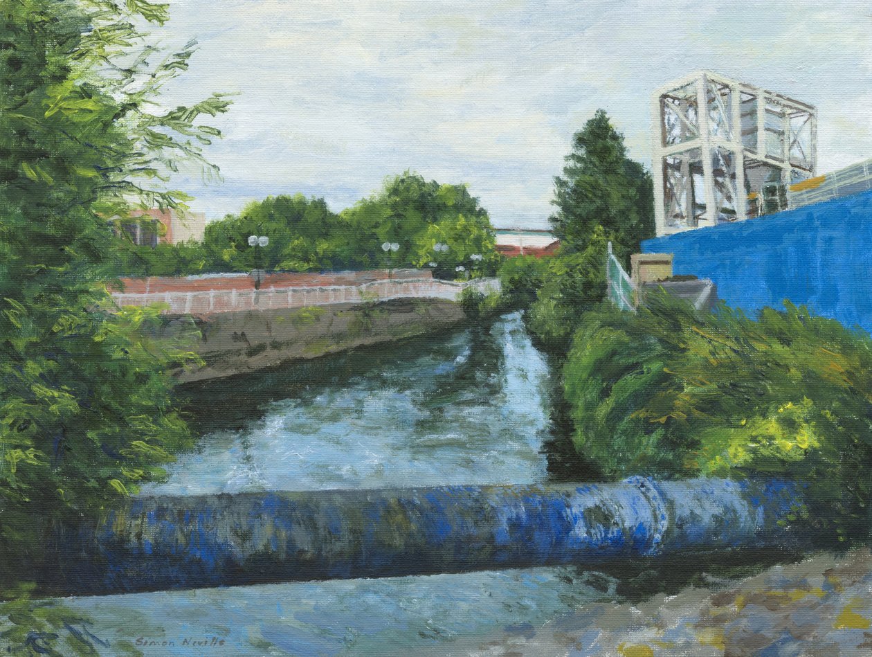 River Wandle, 2024 (akril vászonra) alkotó: Simon Neville