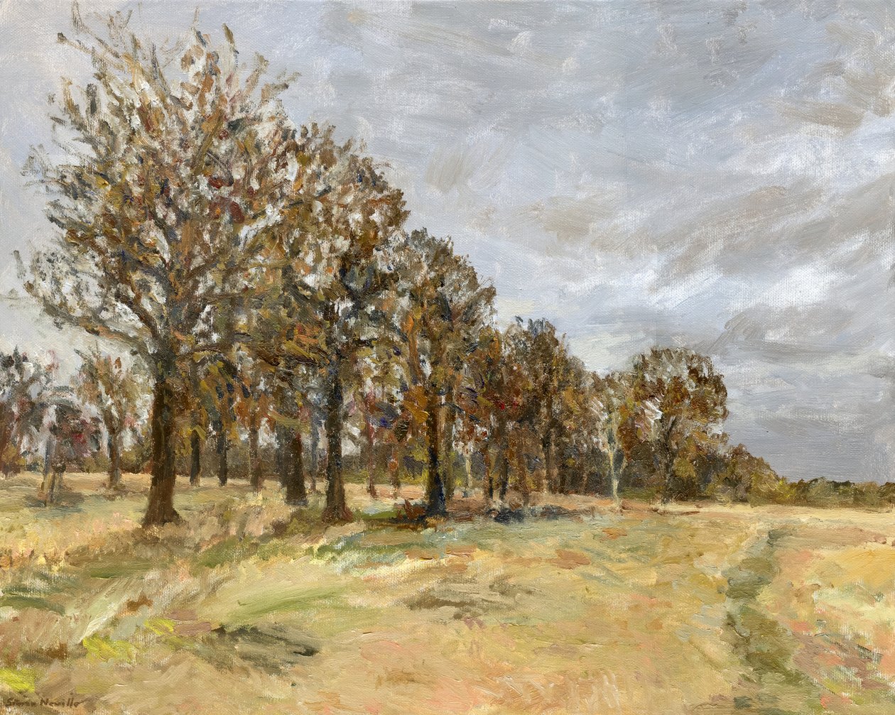 Woodland, Richmond Park no 6, 2022 (olaj, vászon) alkotó: Simon Neville