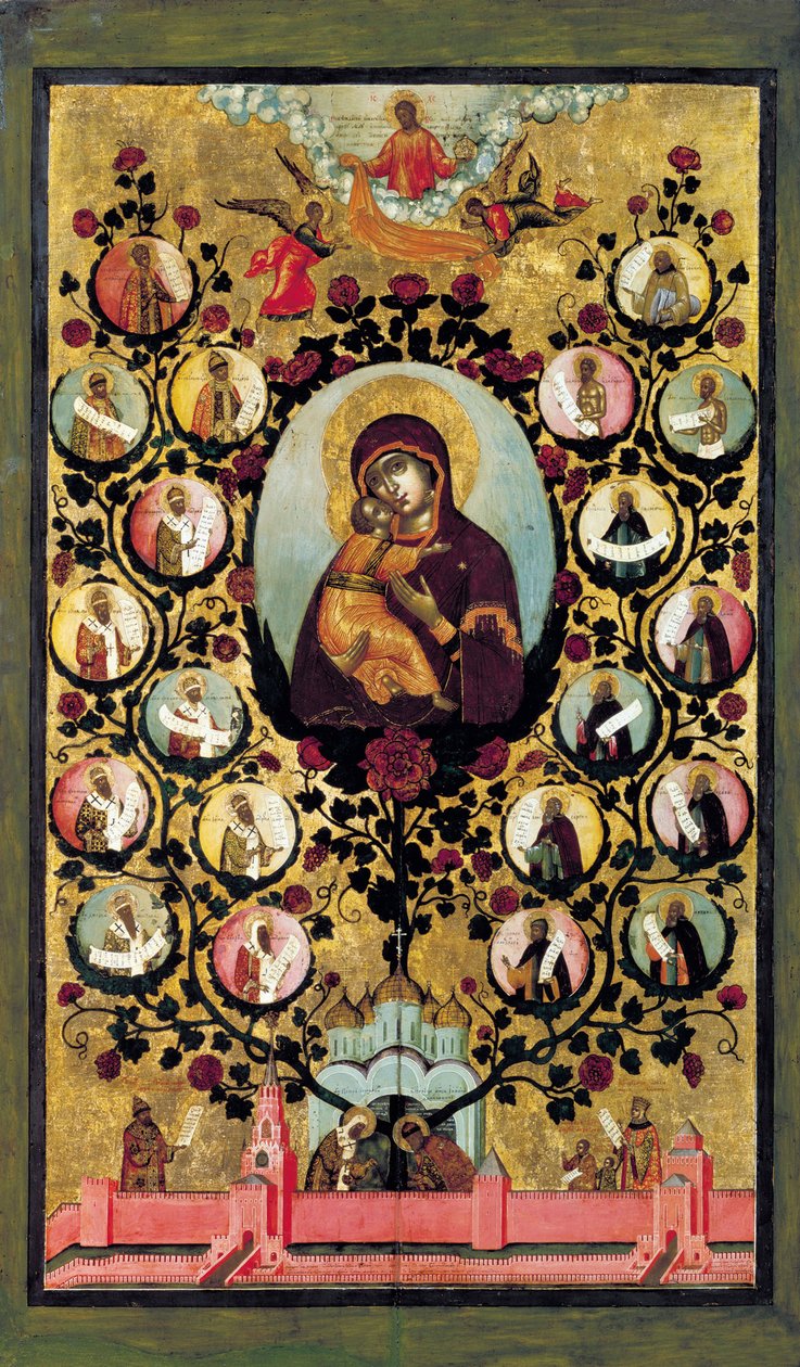 Vlagyimir Szűz apoteózisa, 1668. alkotó: Simon Ushakov