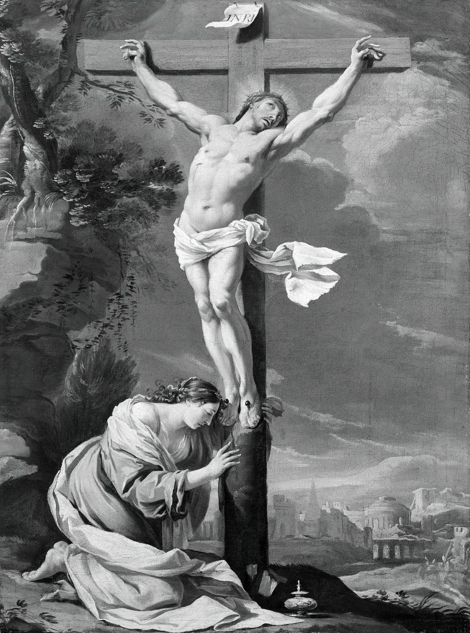 Krisztus a kereszten Mária Magdolnával, 164050. alkotó: Simon Vouet