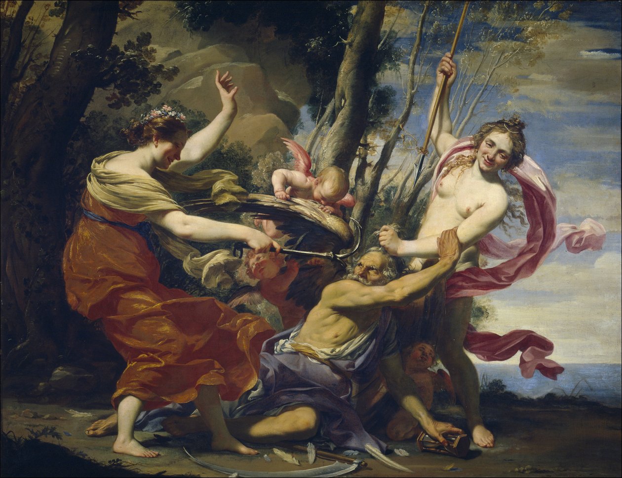 Az atyaidőt a szerelem, a remény és a szépség legyőzte - Vouet, Simon (1590-1649) - 1627 - Olaj, vászon - 107x142 - Museo del Prado, Madrid alkotó: Simon Vouet