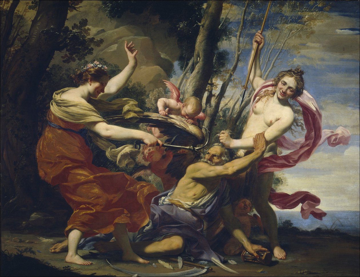 Atyai idő legyőzte a szeretet, a remény és a szépség, 1627 alkotó: Simon Vouet