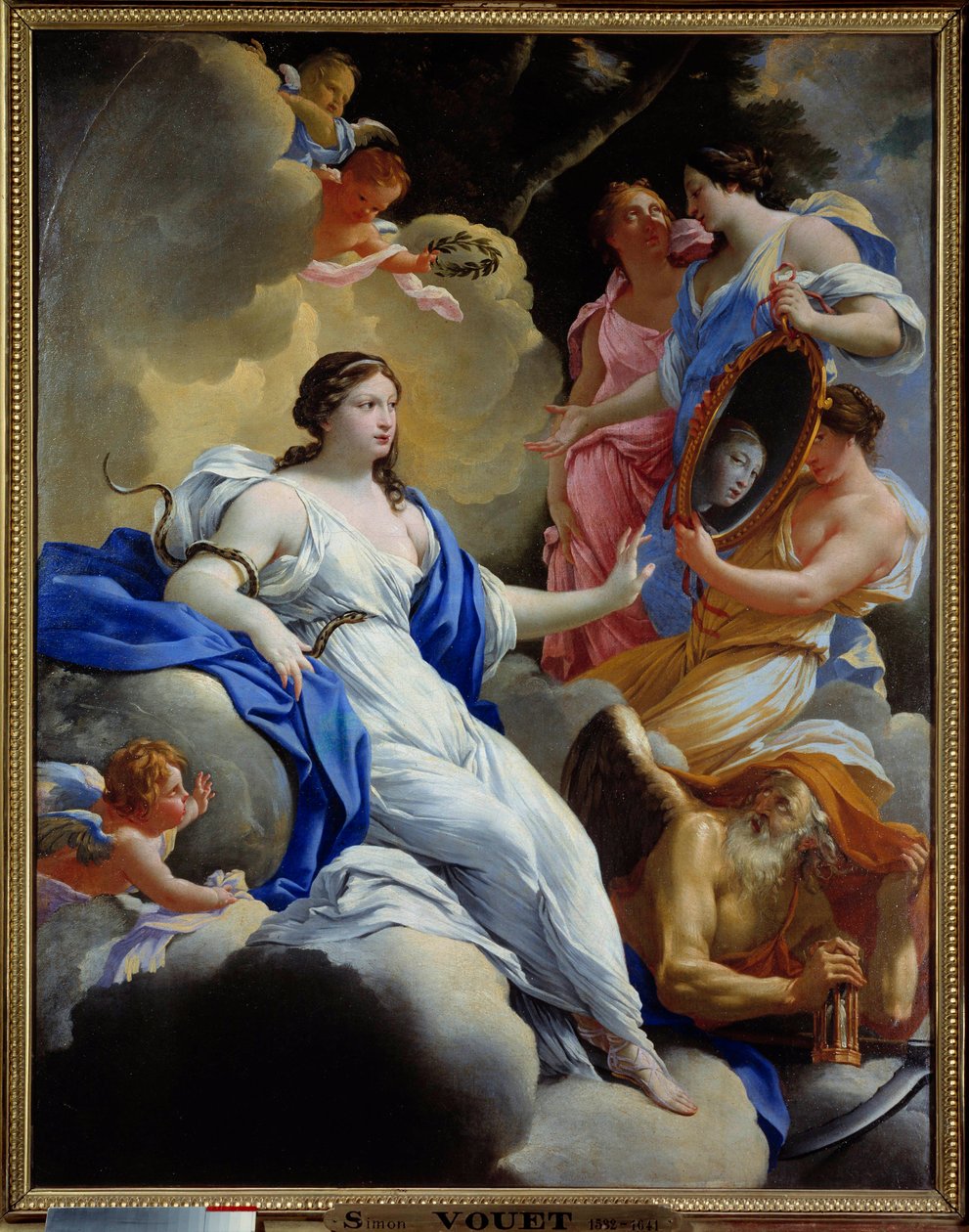 Prudence, Love and Graces Simon Vouet (1590-1649) festménye 1645 V. 1,16x0,9 m Montpellier, Fabre Múzeum alkotó: Simon Vouet