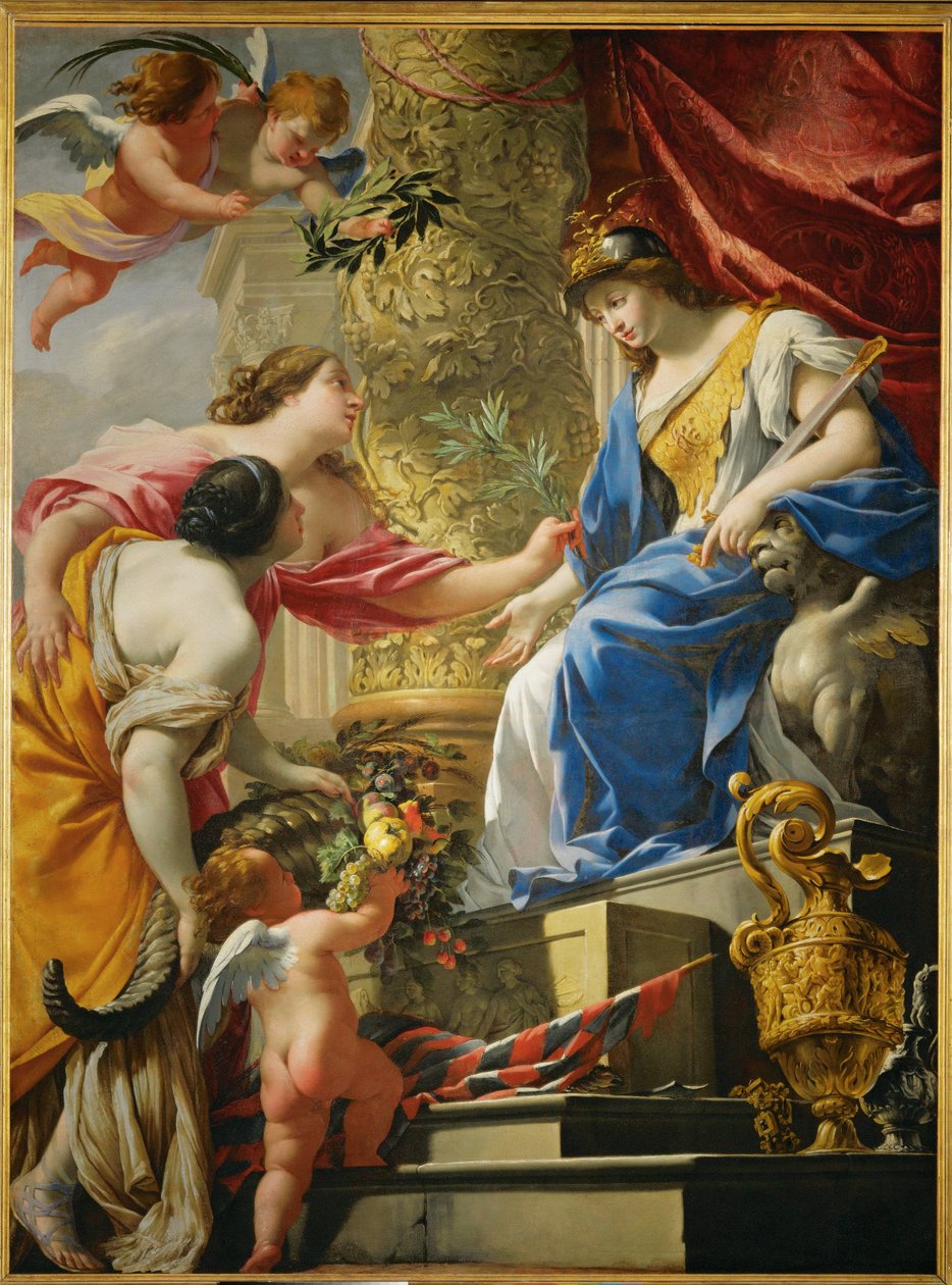 A megfontoltság békét és bőséget hoz ... alkotó: Simon Vouet