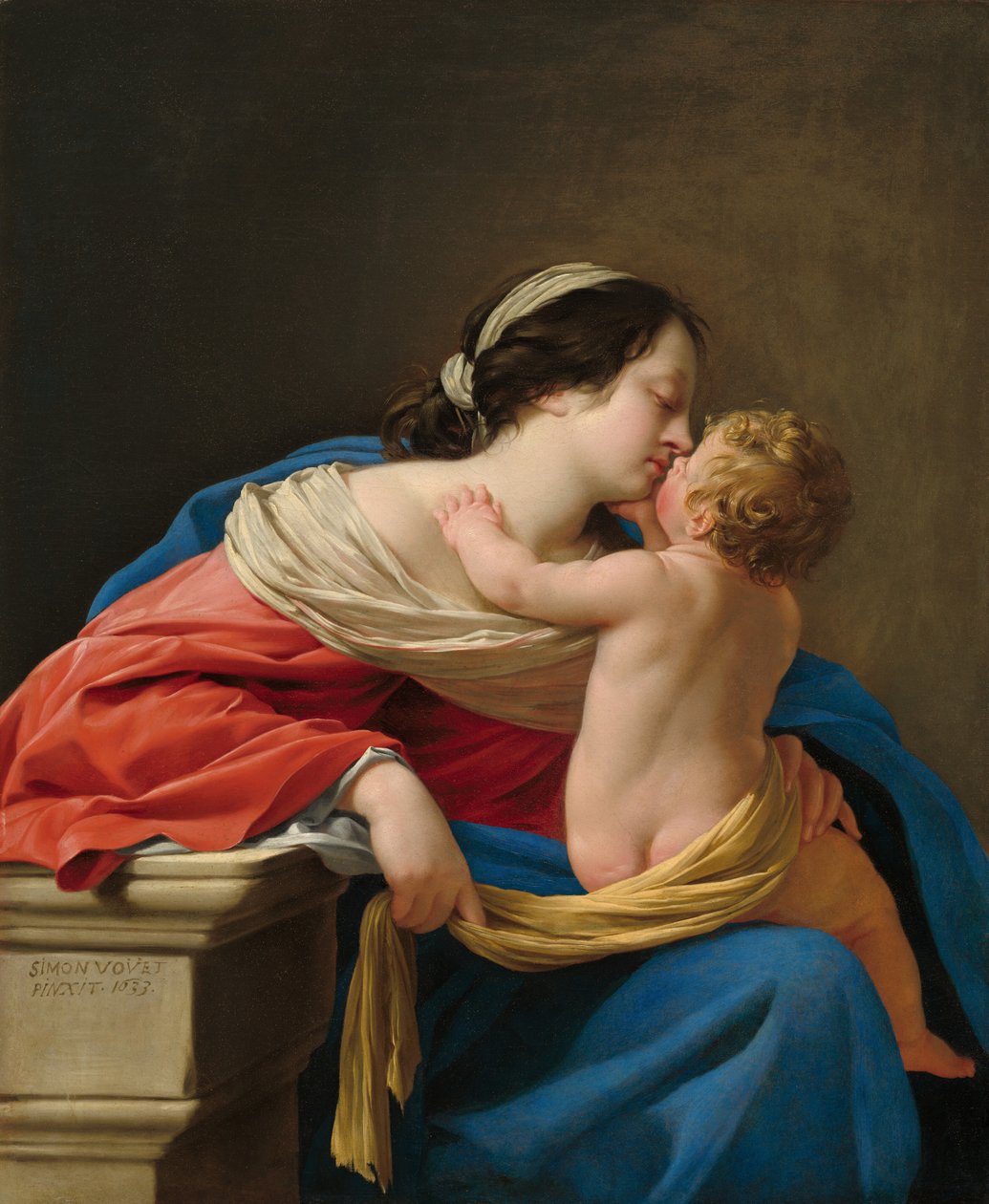 Madonna és gyermeke, 1633. alkotó: Simon Vouet