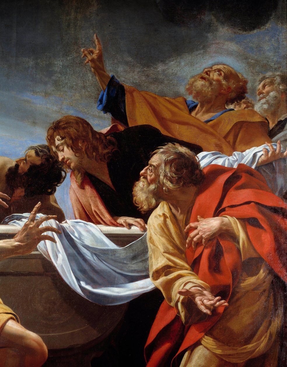 Apotres a Szűz sírjánál Simon Vouet (1590-1649) festményének részlete 17. századi Párizs, Eglise Notre Dame des Champs alkotó: Simon Vouet