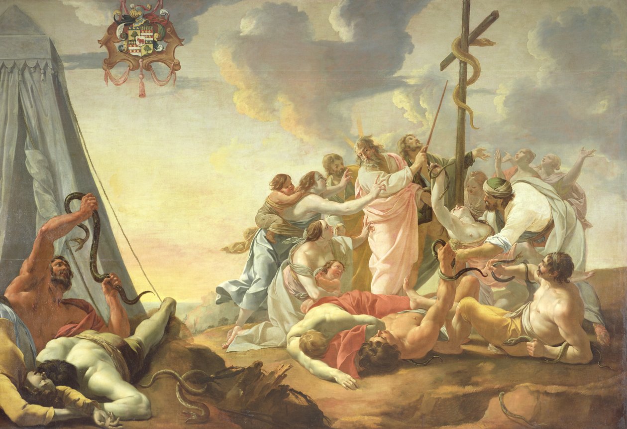 The Brazen Serpent, jobb oldali rész (olaj, vászon) alkotó: Simon Vouet
