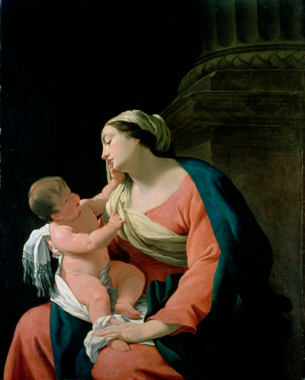 A szűz és az oszlop gyermeke, 1639-1640 alkotó: Simon Vouet