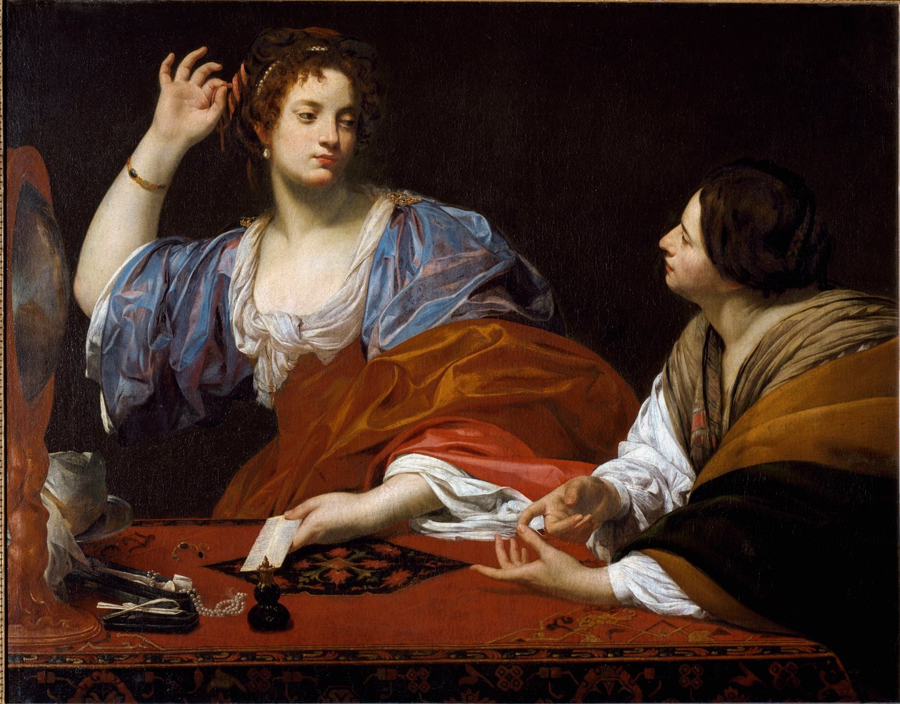 Betániai Márta és Mária nővérek (olaj, vászon alkotó: Simon Vouet