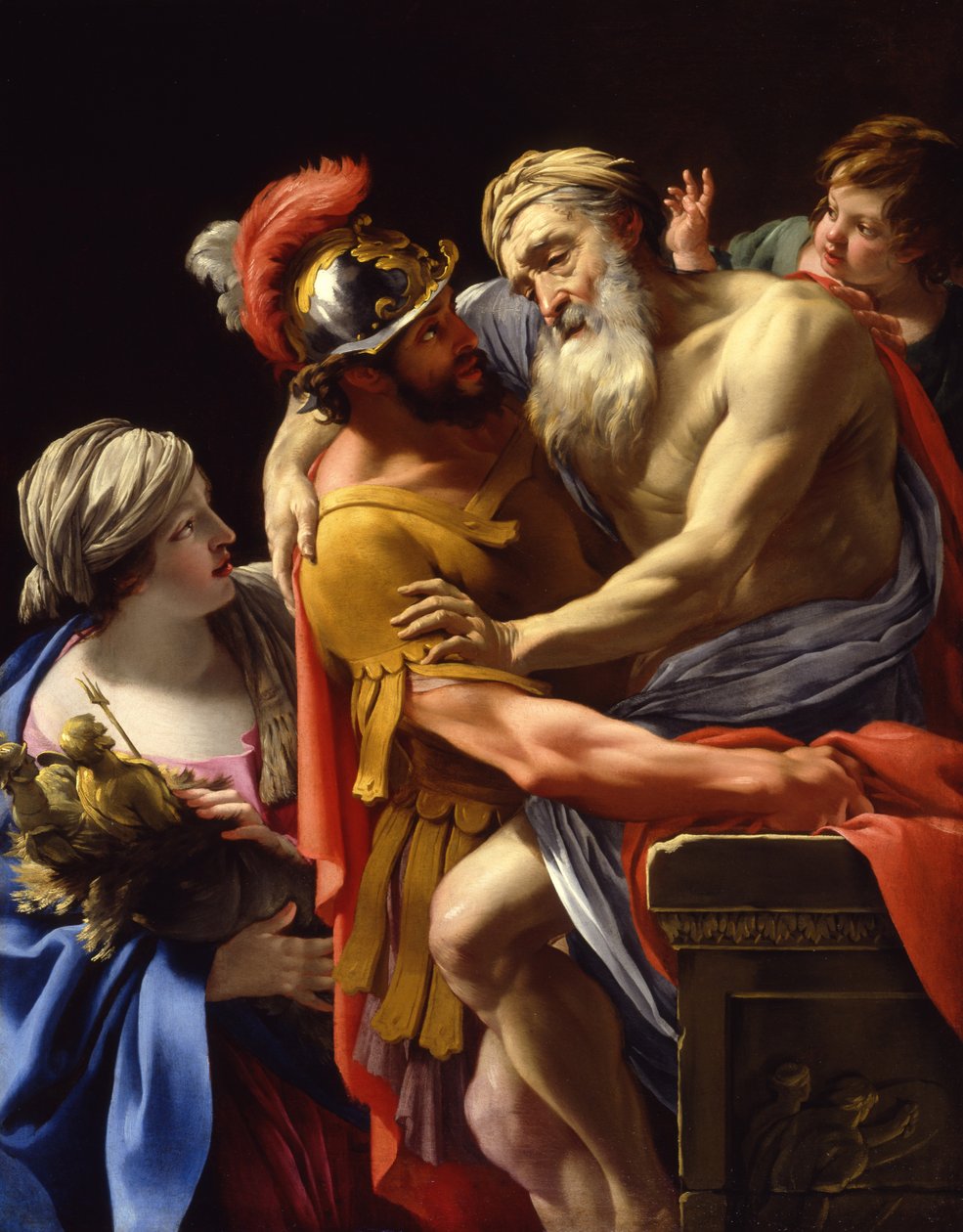 Æneas és apja menekül Trója elől, 1635 körül alkotó: Simon Vouet