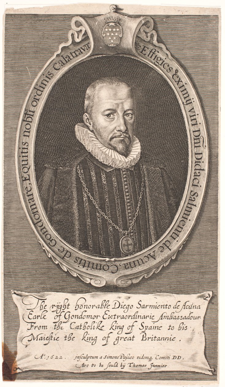 Diego Sarmiento de Acuna, Godomar grófja. spanyol követ Londonban alkotó: Simon de Pas
