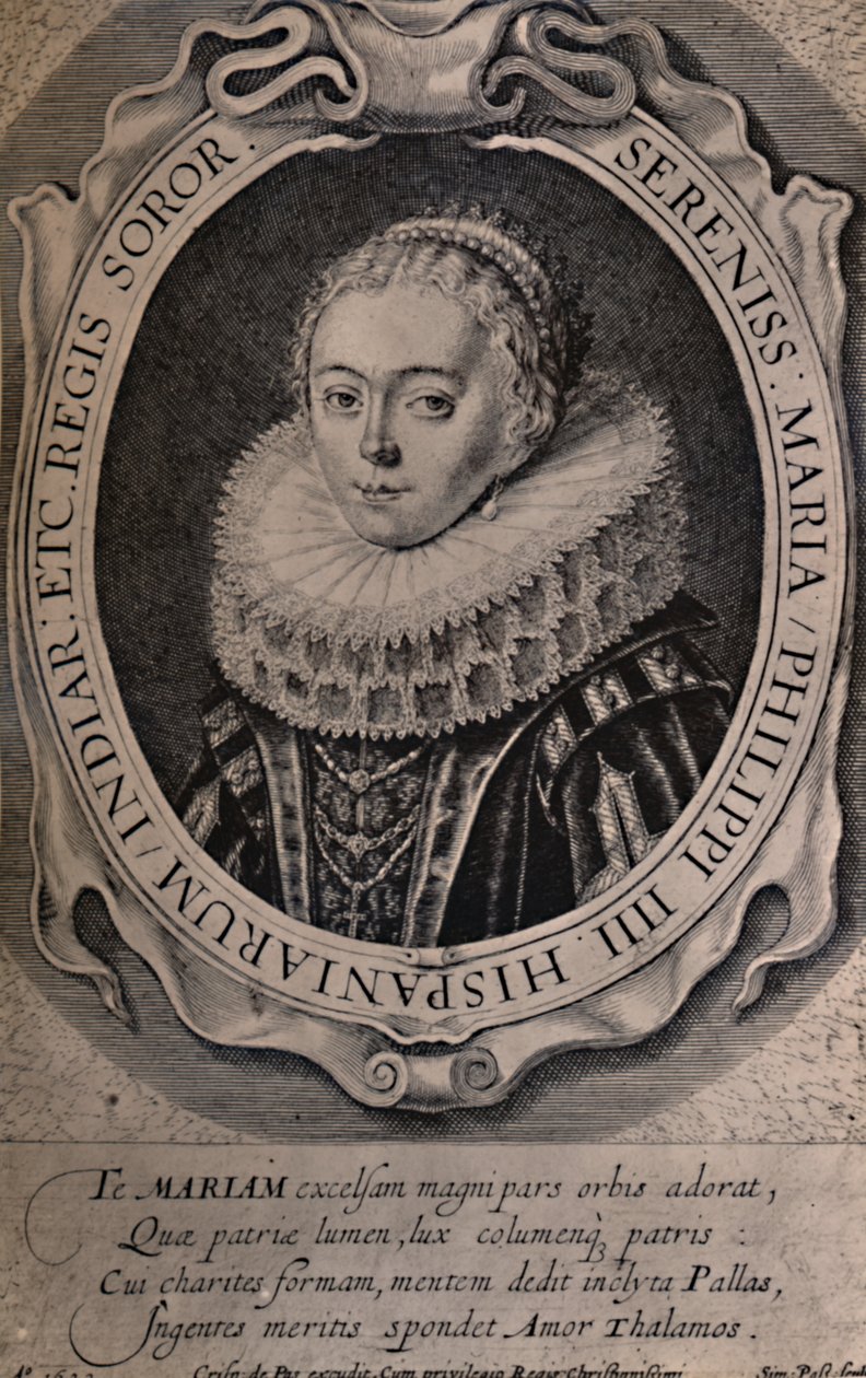 Mária Anna, Cseh és Magyarország királynője, 17. század 1894 alkotó: Simon de Passe