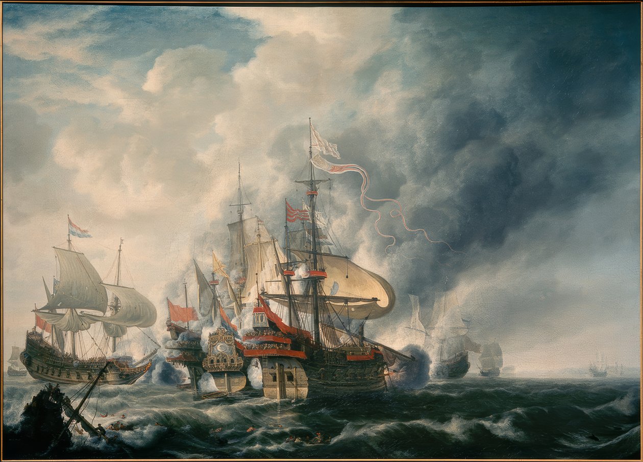 Joris van Spilbergen tengernagy a csatában Peru partjainál, 1615. július 17-én alkotó: Simon de Vlieger