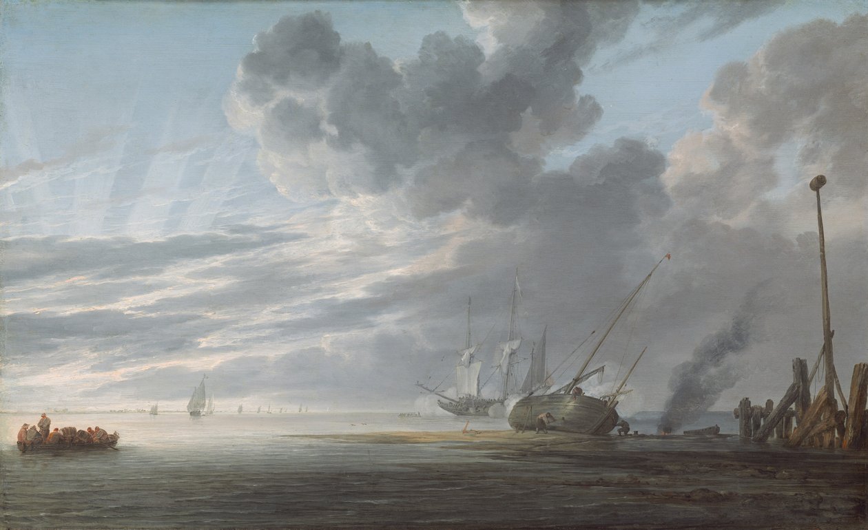 Torkolat a nap végén, c. 16401645. alkotó: Simon de Vlieger