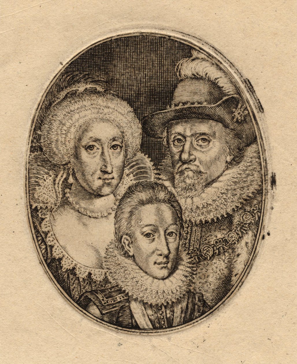 Anna dániai; I. Károly walesi herceg; I. Jakab angol király és VI. skót király Simon De Passe által (2) alkotó: Simon van de Passe