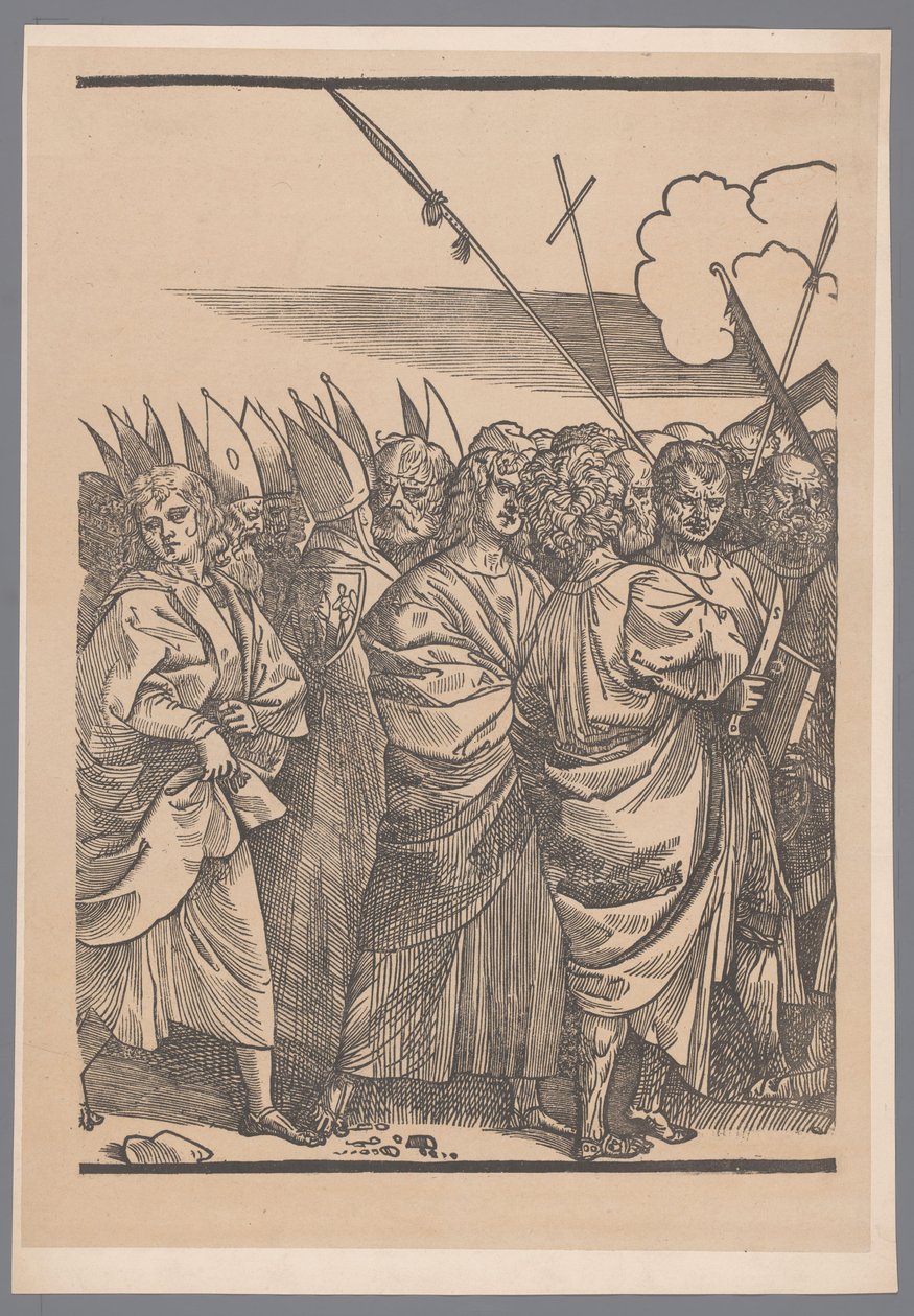 A De Triomf van Christus nyomtatványsorozat harmadik részének reprodukciója Joos Lambrecht nyomán alkotó: Simonau and Toovey