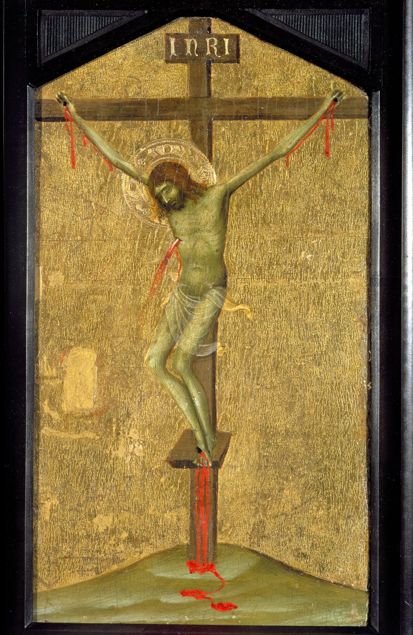 Krisztus a kereszten, 1340 körül (tempera és arany a táblán) alkotó: Simone Martini