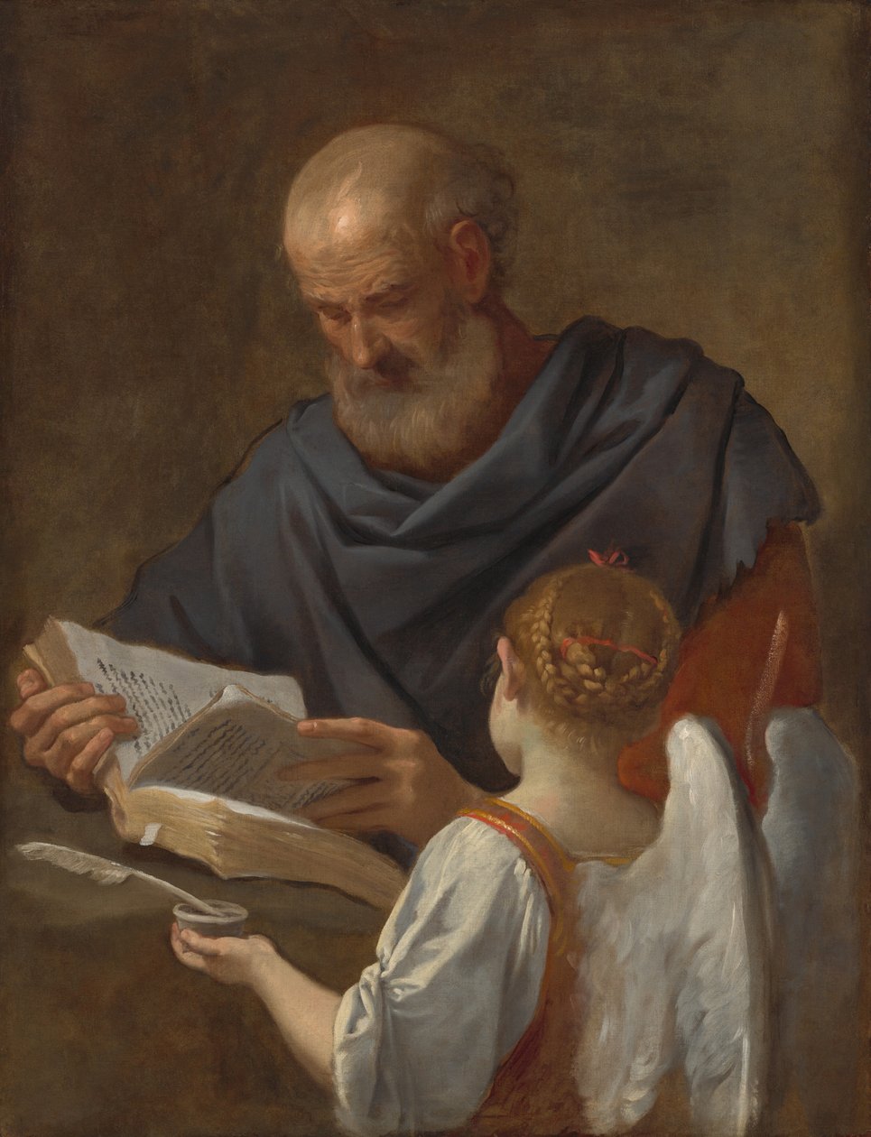 Szent Máté és az angyal c. 16451648. alkotó: Simone Cantarini