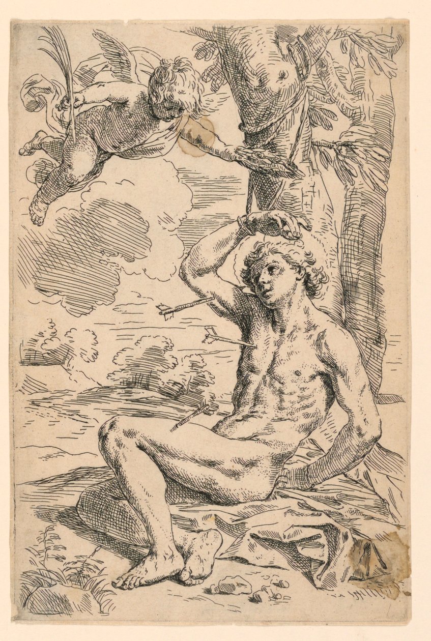 Szent Sebestyén alkotó: Simone Cantarini