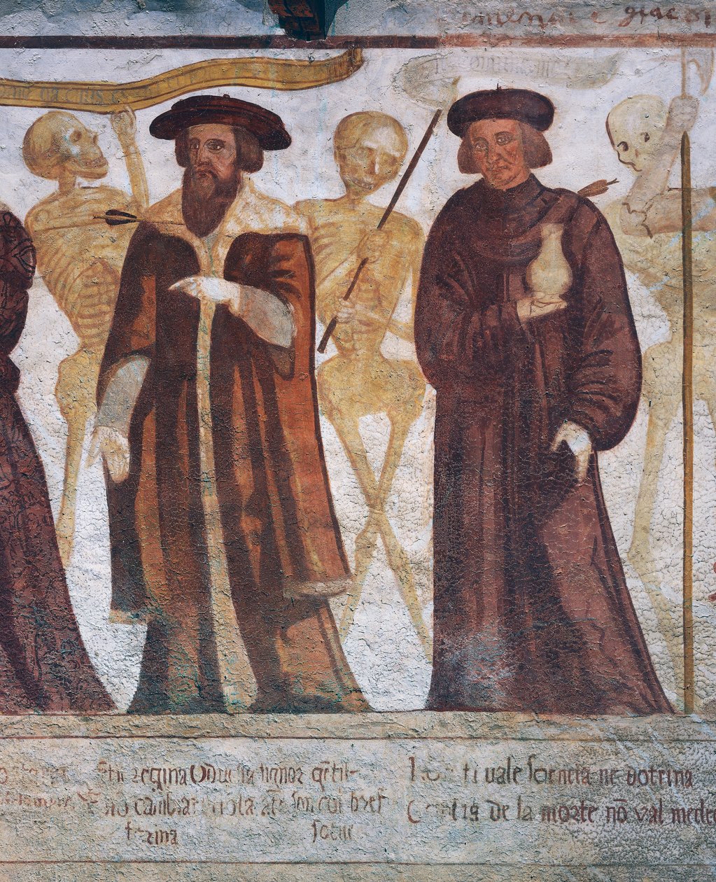 Halál a herceggel és a doktorral, részlet A haláltáncból alkotó: Simone II Baschenis