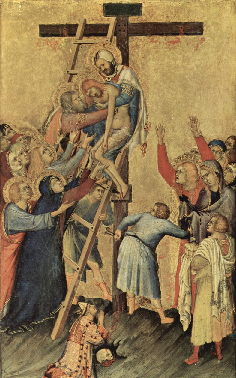 Holland: Kruisafneming Orsini oltár, jelenet: A keresztről való leszállás alkotó: Simone Martini