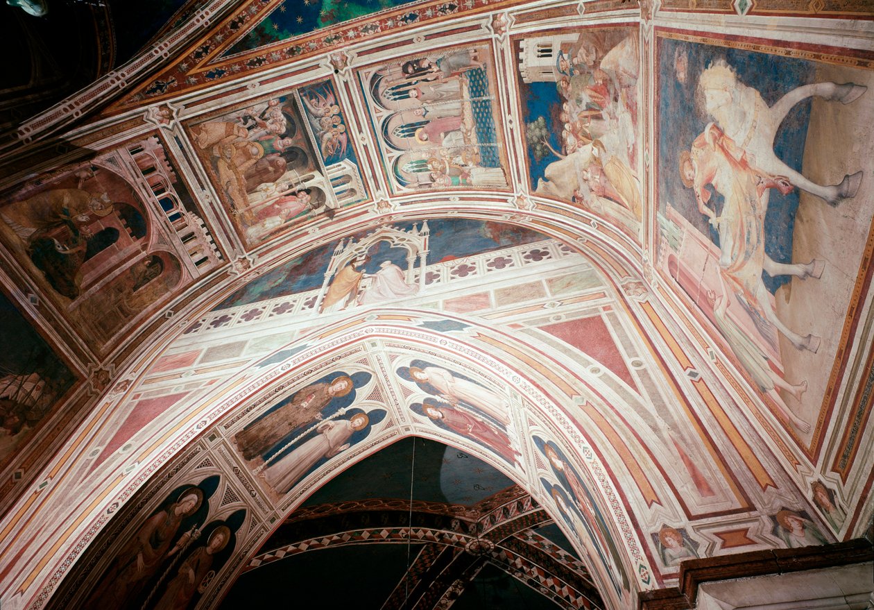 Szent Márton életének epizódjai (Szent Márton élete) – Simone Martini (1280-1344) festménye Freskó alkotó: Simone Martini